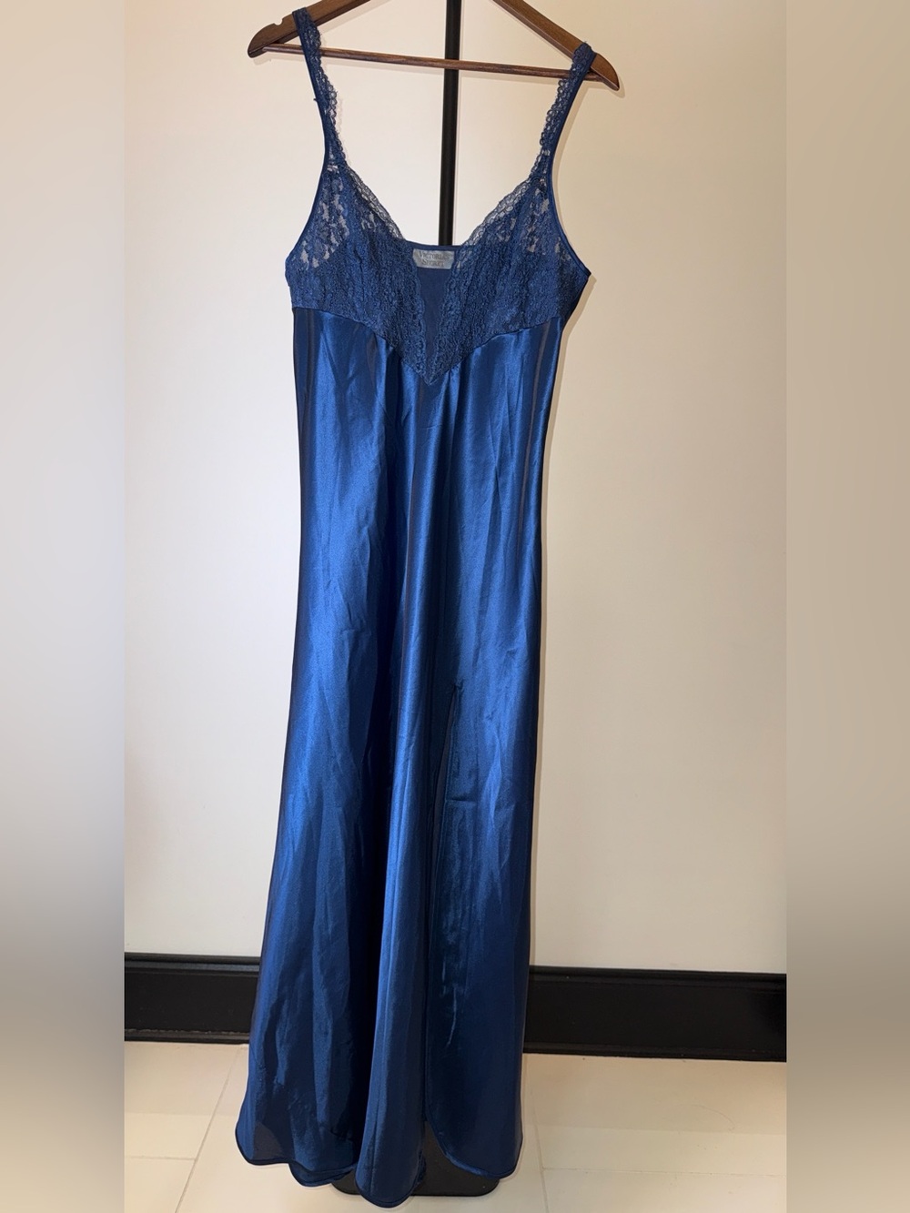Vintage Victoria's Secret Gold Label Satin & Lace Maxi Slip Nightgown | Size L